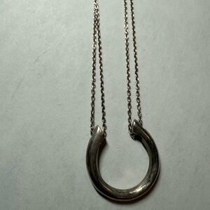 Adina silver horseshoe necklace